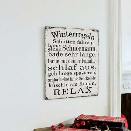 Dekoboard Winterregeln Dekoboard Winterregeln