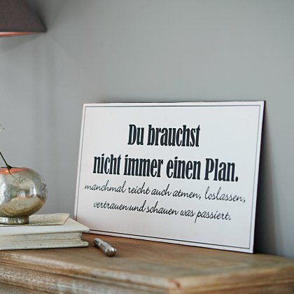 Deko-Schild Plan Deko-Schild Plan
