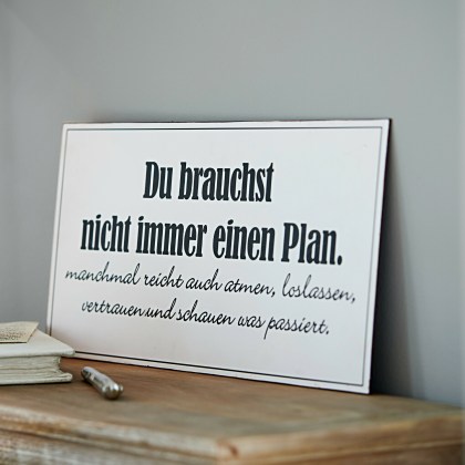Deko-Schild Plan Deko-Schild Plan