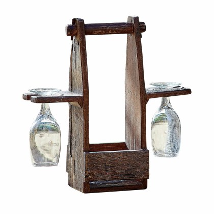 Flaschenhalter mit Gläsern Préalon