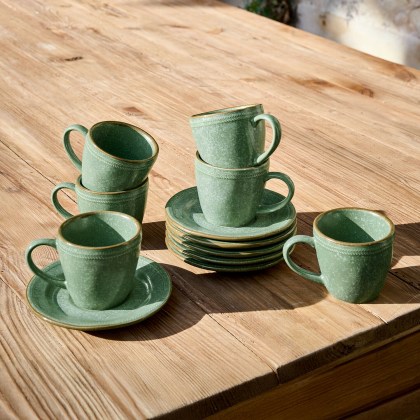 Tasse mit Untertasse 6er Set Norrvik