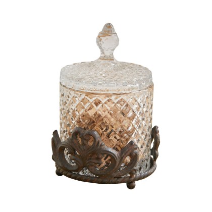 Glasdose mit Halterung KerynnaGlasdose mit Halterung Kerynna – Bild 3