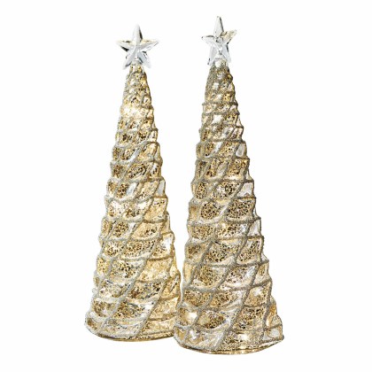 Deko-Baum 2er Set GlitterDeko-Baum 2er Set Glitter – Bild 3