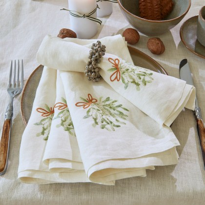 Serviette 4er Set Mistletoe