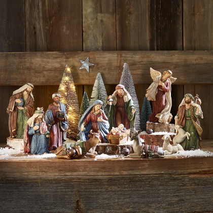 Krippenfiguren 11er Set Christi