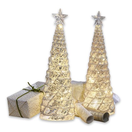 Deko-Baum 2er Set GlitterDeko-Baum 2er Set Glitter – Bild 3