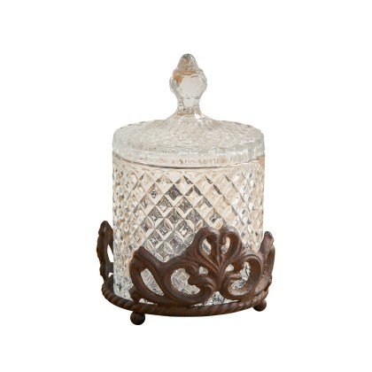 Glasdose mit Halterung KerynnaGlasdose mit Halterung Kerynna – Bild 3