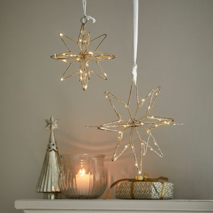 LED-Stern 2er Set Pérole LED-Stern 2er Set Pérole