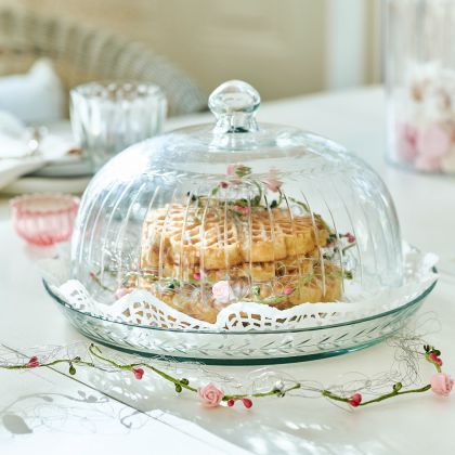 Glasglocke mit Platte Layla Glasglocke mit Platte Layla