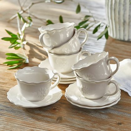 Tasse mit Unterteller 6er Set Mallevesse Tasse mit Unterteller 6er Set Mallevesse