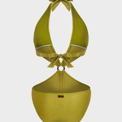 Vilebrequin - Shiny Solid Stretch Trikini Für Damen - Bademode - Fresh - Grün - Größe L – Bild 2