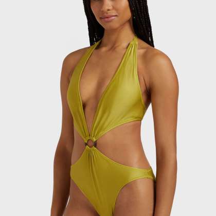 Vilebrequin - Shiny Solid Stretch Trikini Für Damen - Bademode - Fresh - Grün - Größe M – Bild 6