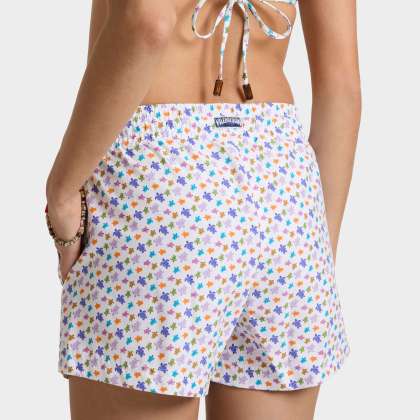 Vilebrequin - Micro Ronde Des Tortues Badeshorts Für Damen - Shorty - Fabya - Weiss - Größe M – Bild 4