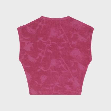 Vilebrequin - Tanktop Aus Frottee Mit Jacquard-rosen Für Mädchen - T-shirt - Garla - Rot - Größe 10 – Bild 2