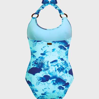 Vilebrequin - Coral Reef Neckholder-badeanzug Für Damen - Bademode - Fire - Blau - Größe XS – Bild 2