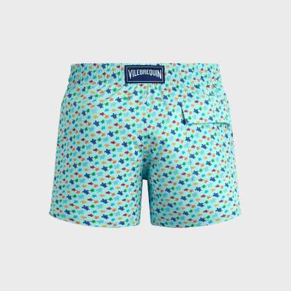 Vilebrequin - Kurze Micro Ronde Des Tortues Rainbow Stretch-badeshorts Für Herren - Bademode - Monrise - Blau - Größe M – Bild 2