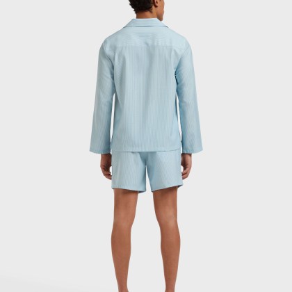 Vilebrequin - Figurbetontes Micro Rayures Cabanhemd Aus Wolle Für Herren - Hemd - Comores - Blau - Größe XXL – Bild 4