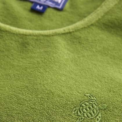 Vilebrequin - Einfarbiges Unisex-t-shirt Aus Frottee - T-shirt - Tiramisu - Grün - Größe XXL – Bild 6