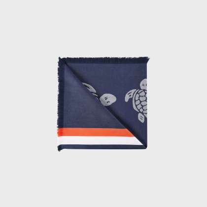 Vilebrequin - Großes Micro Ronde Des Tortues Handtuche - Strandtuch - Seabreez - Blau - Größe OSFA