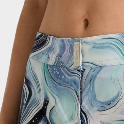 Vilebrequin - Marble Stretch-badeshorts Mit Flachem Bund Für Damen - Shorty - Ferise - Weiss - Größe L – Bild 5