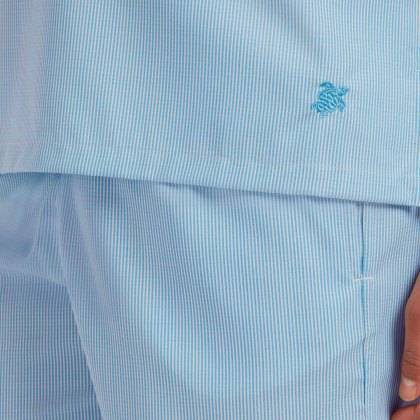 Vilebrequin - Ultrafeine Woll-badeshorts Für Herren Mit Tailoring-mironadelstreifen - Bademode - Moopea - Blau - Größe M – Bild 5