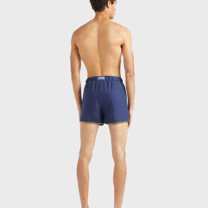 Vilebrequin - Solid Badeshorts Aus Leinen Für Herren - Bademode - Maurice - Blau - Größe XL – Bild 4