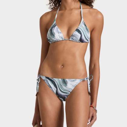 Vilebrequin - Marble Bikinihose Zum Seitlichen Binden Für Damen - Bademode - Flore - Weiss - Größe S – Bild 3