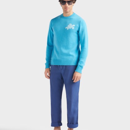 Vilebrequin - Turtle Pullover Aus Kaschmir Und Wolle Für Herren - Pullover - Rayol - Blau - Größe S