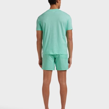 Vilebrequin - Baumwoll-t-shirt Mit Aufgedrucktem Kontrastlogo Aus Gummi Für Herren - T-shirt - Portisol - Grün - Größe XL – Bild 4