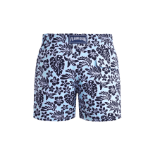 Vilebrequin Kurze Jungle Leaves Stretch-badeshorts Für Herren - Moorise - Blau - Größe XXL