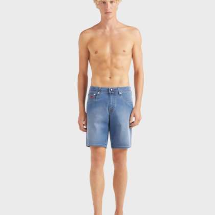 Vilebrequin - Crab Balloons Bermudashorts Aus Denim Für Herren - Bermuda - Garonne - Blau - Größe 30