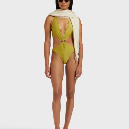 Vilebrequin - Shiny Solid Stretch Trikini Für Damen - Bademode - Fresh - Grün - Größe XL – Bild 5