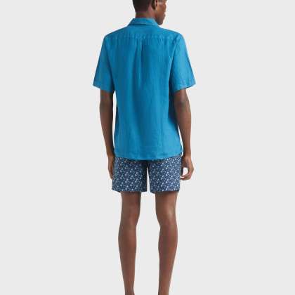 Vilebrequin - Solid Bowling-hemd Aus Leinen Für Herren - Hemd - Charli - Blau - Größe S – Bild 4