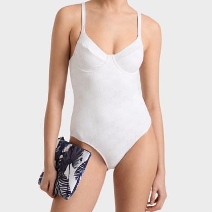 Vilebrequin - Turtle Monogram Jacquard Badeanzug Mit Bügeln Für Damen - Bademode - Leonita - Weiss - Größe L – Bild 3