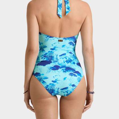 Vilebrequin - Coral Reef Neckholder-badeanzug Für Damen - Bademode - Fire - Blau - Größe S – Bild 4