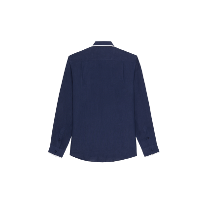 Vilebrequin Vbq Line Leinenhemd Für Herren - Cerfs - Blau - Größe XL – Bild 2