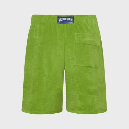 Vilebrequin - Solid Unisex-bermudashorts Aus Frottee - Bermuda - Bolide - Grün - Größe XL – Bild 2