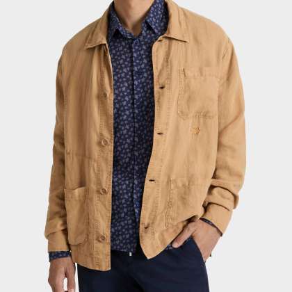 Vilebrequin - Solid Overshirt Aus Leinen Für Herren - Jacke - Corentin - Marone - Größe M – Bild 3