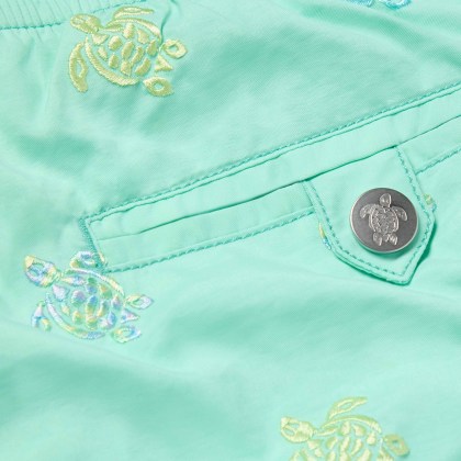 Vilebrequin - Herren-badeshorts Micro Tortues Diagonales Bestickt – Limitierte Auflage - Bademode - Mistral - Grün - Größe 4XL – Bild 5