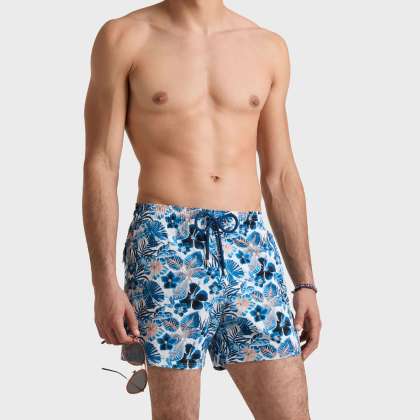 Vilebrequin - Kurze Island Flowers Stretch-badeshorts Für Herren - Bademode - Monrise - Weiss - Größe XL – Bild 3