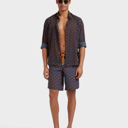 Vilebrequin - Lange Micro Ronde Des Tortues Badeshorts Für Herren - Bademode - Okoa - Orange - Größe L – Bild 5