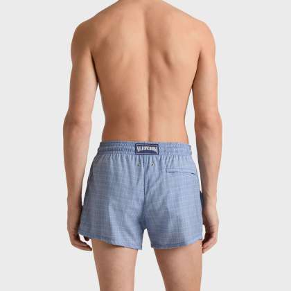 Vilebrequin - Prince Of Wales Check Badeshorts Aus Ultradünner Wolle Für Herren - Bademode - Milton - Blau - Größe XL – Bild 4