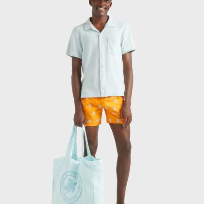 Vilebrequin - Solid Unisex-bowling-hemd Aus Baumwolle - Hemd - Charli - Blau - Größe XXL – Bild 5