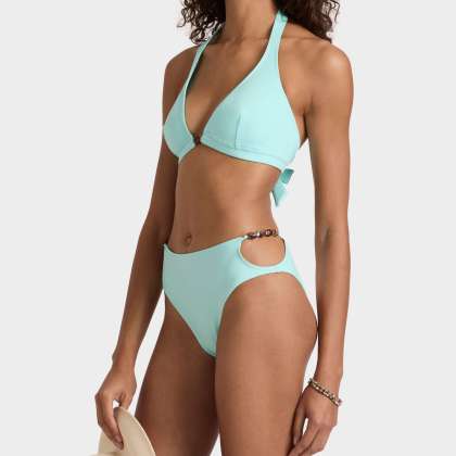 Vilebrequin - Solid Bikinihose Mit Hohem Bund Für Damen - Bademode - Flakelle - Blau - Größe XS – Bild 3