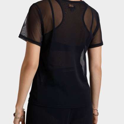 Vilebrequin - Solid T-shirt Mit Tüll Für Damen - T-shirt - Lillie - Schwarz - Größe L – Bild 4