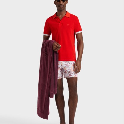 Vilebrequin - Solid Polohemd Aus Baumwolle Für Herren - Polohemd - Palatin - Rosa - Größe M – Bild 5