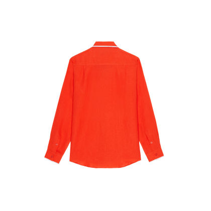 Vilebrequin Vbq Line Leinenhemd Für Herren - Cerfs - Rot - Größe XL