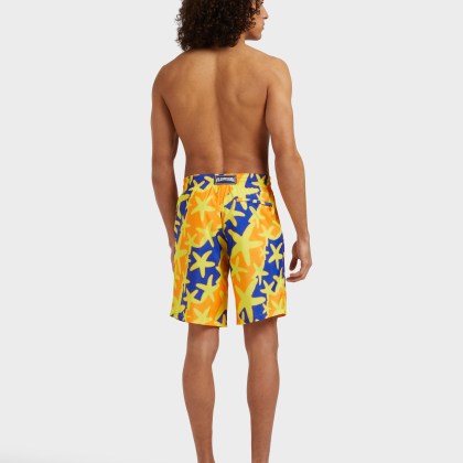 Vilebrequin - Lange Ultraleichte Und Verstaubare Starlight Badeshorts Für Herren - Bademode - Okohina - Orange - Größe XXL – Bild 4