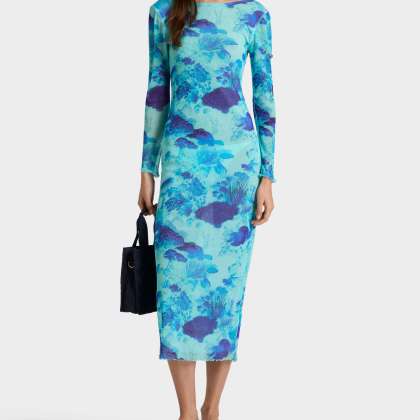 Vilebrequin - Langes Coral Reef Tüllkleid Für Damen - Kleid - Lisabeth - Blau - Größe XL – Bild 3