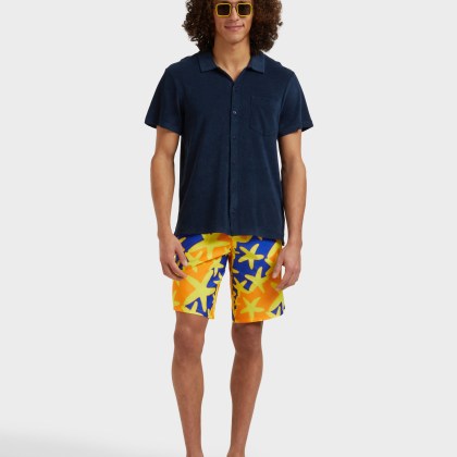 Vilebrequin - Lange Ultraleichte Und Verstaubare Starlight Badeshorts Für Herren - Bademode - Okohina - Orange - Größe XXXL – Bild 5